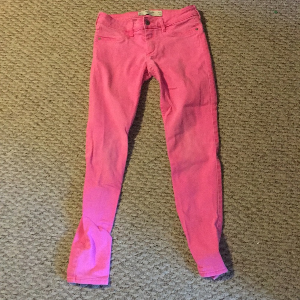 Abercrombie bright pink jeans